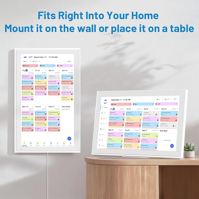 21.5" Smart Wall Calendar 2026 Planner & Chore Chart, Touchscreen