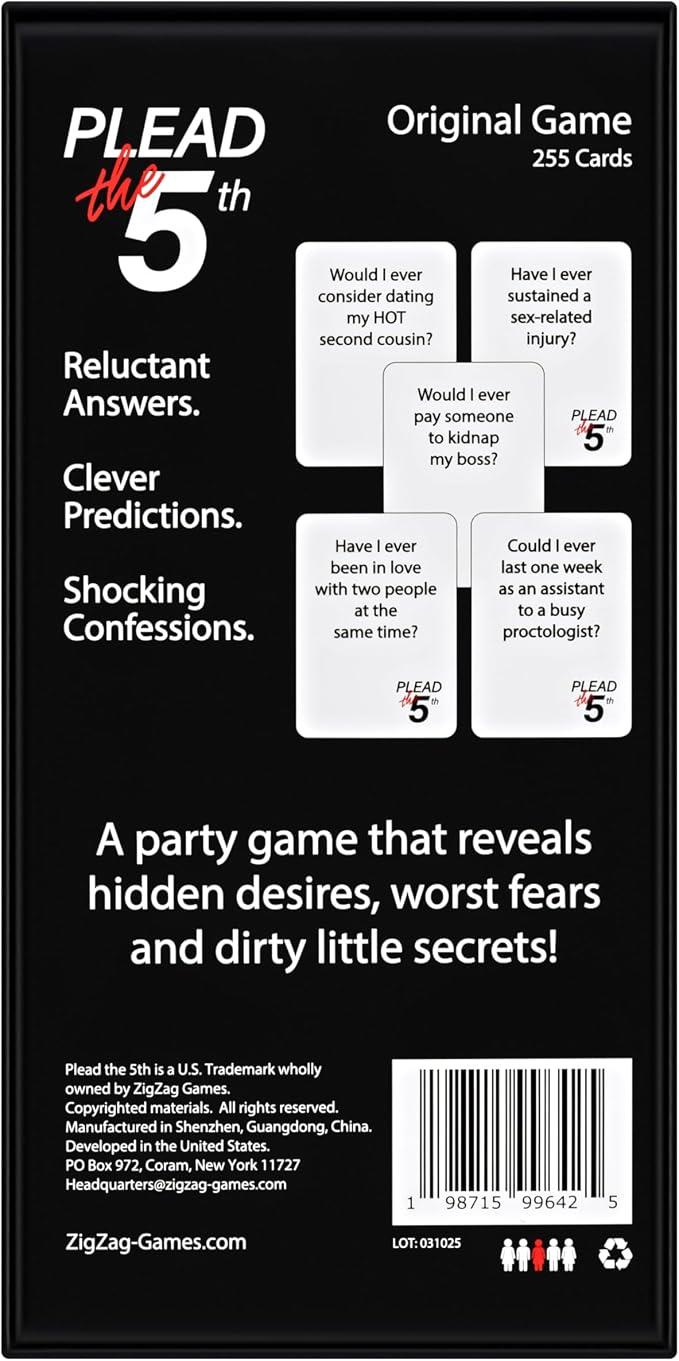 Plead The 5th - A Fun Adult Party Card Game for Date Nights, College Bashes, Family Gatherings and Game Nights