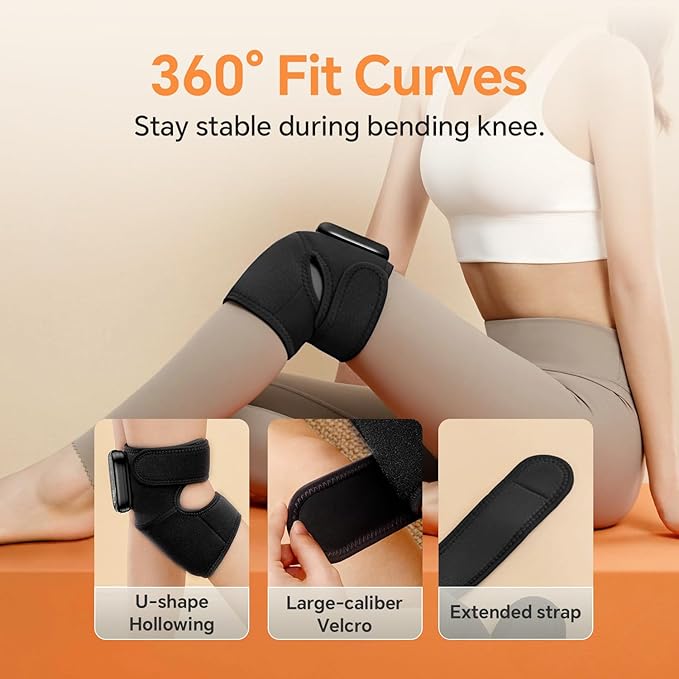 Foot Massager with Heat, Knee Shoulder Elbow 3 in 1 Feet Massager, Heated Knee Massager, Shoulder Massager with Heat Vibration, 210 mins Battery, Cordless Portable, Touchscreen Control (Black)