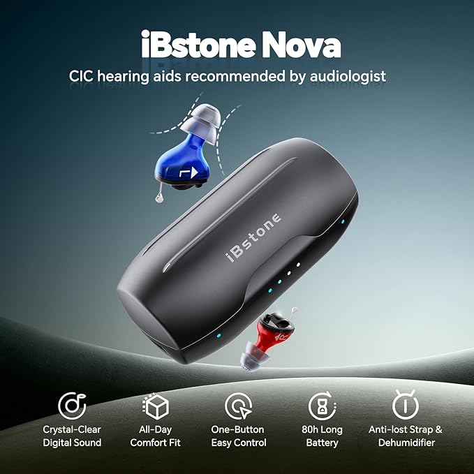 iBstone Nova Hearing Aids for Seniors Adults, Superior Sound Quality, Pair