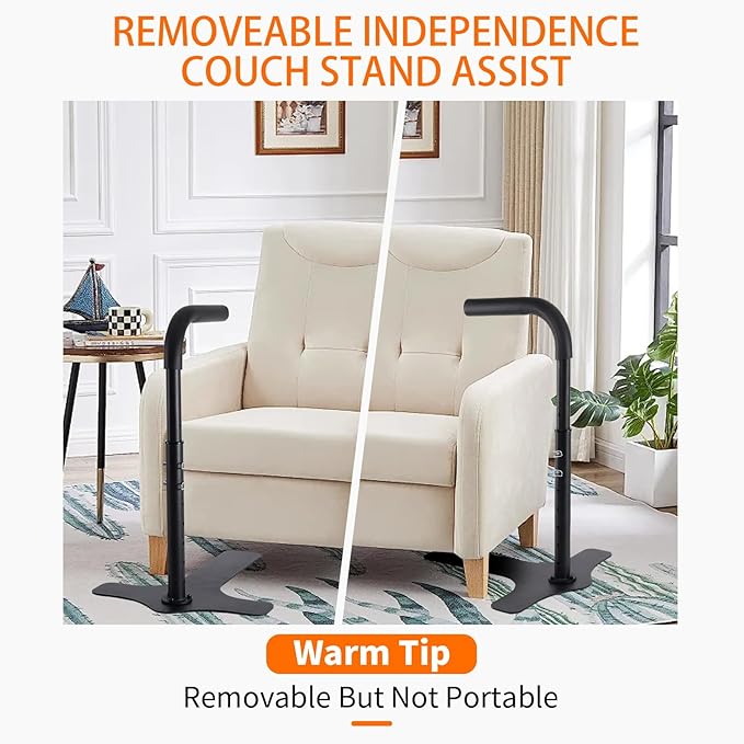 6-Levels Chair Couch Stand Assist Aid for Elderl, Adjustable Couch Cane/Rails/Handles for Seniors Sit to Stand, Sofa Lift Pro Standing Aids & Supports Devices, 400LBS Capacity