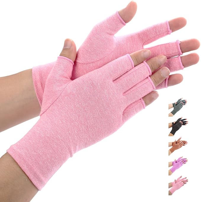 Duerer Arthritis Gloves Women Men, Carpal Tunnel, Rheumatiod, Tendonitis, Fingerless Hand Thumb Compression Gloves
