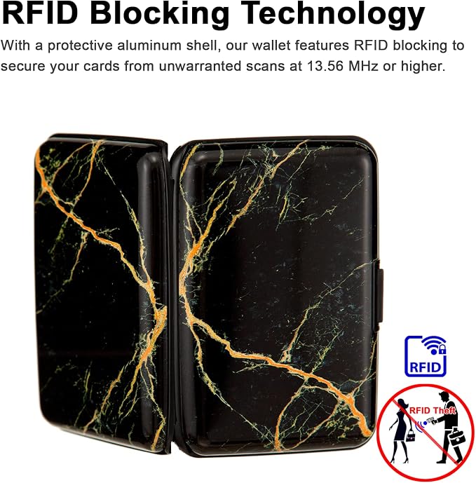 Credit Card Holder Small RFID Blocking Wallet Business Metal Slim Mini Aluminum Hard Case for Women Men