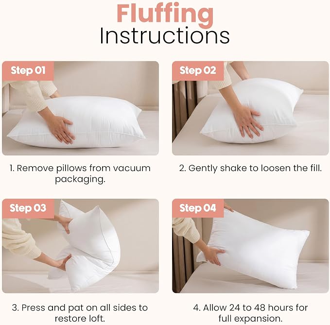 Utopia Bedding 14x20 Pillow Inserts, White Throw Pillows for Couch, 2 Pack | Indoor cushion inserts for bed, sofa & couch, Supportive & fluffy decorative pillows for everyday comfort, Set of 2, White