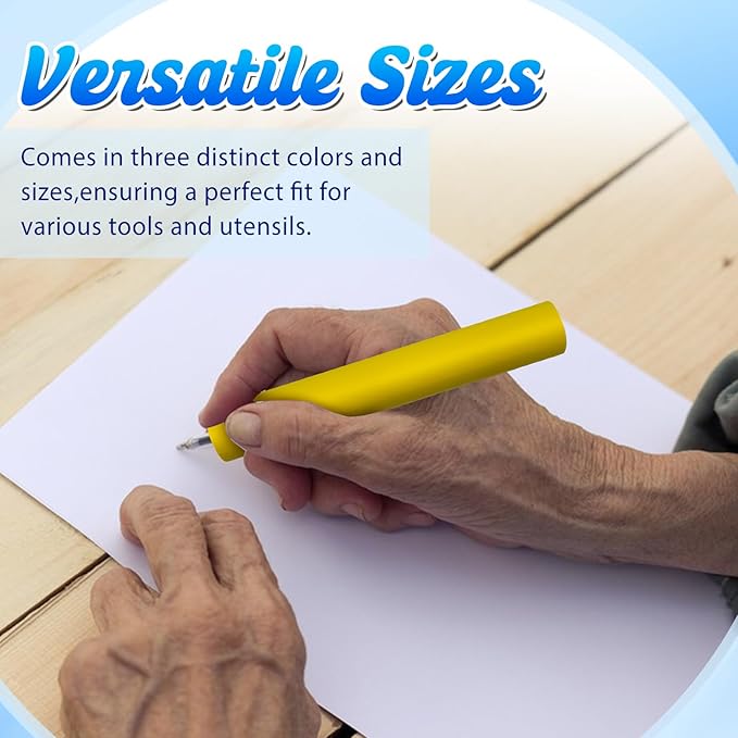 12 Pack Foam Grip Tubing for Utensils Tools Pens - 3 Sizes, Comfort Grip for Elderly, Disabled, Arthritis, Multicolor