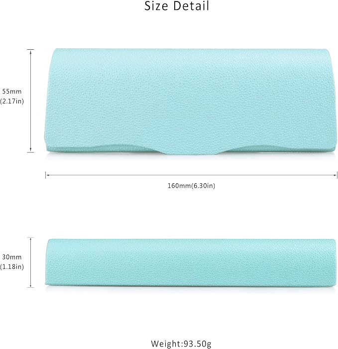 LifeArt Eyeglass Case Hard Shell, Portable Sunglass Case, Fashionable PU Leather Eyeglass Case, Lightweight