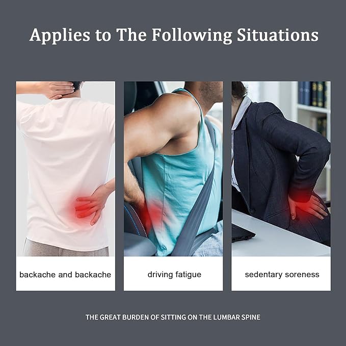 Ochine Lumbar Support with Breathable Mesh, Mesh Back Lumbar Support, Lumbar Support Pillow Back Support Seat Cushion Breathable Back Support Cushion for Car Home and Office Chair