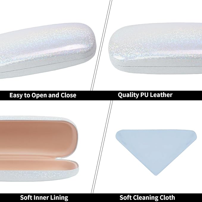 PERFECTSIGHT Hard Shell Eyeglasses Case, Kawaii Protective Glasses Case for Kids, Cute Eyeglass Case for Women Men Girls