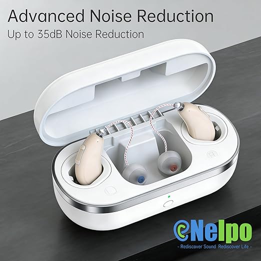 BH-R55-02 OTC Hearing Aids for Seniors with Bluetooth, AI Voice Enhancement, Noise Reduction & Feedback Control, Comfortable Hearing Aids for Adults with Mild to Moderate Hearing Needs