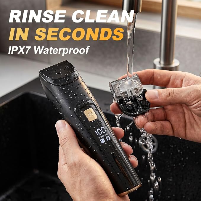 Beard Trimmer for Men, All-in-One Electric Razor & Hair Clipper, Waterproof Cordless Mustache Grooming Kit, Rechargeable Beard Hair Nose Ear & Body Trimmer, Face Shaver, Gifts for Men Husband Father