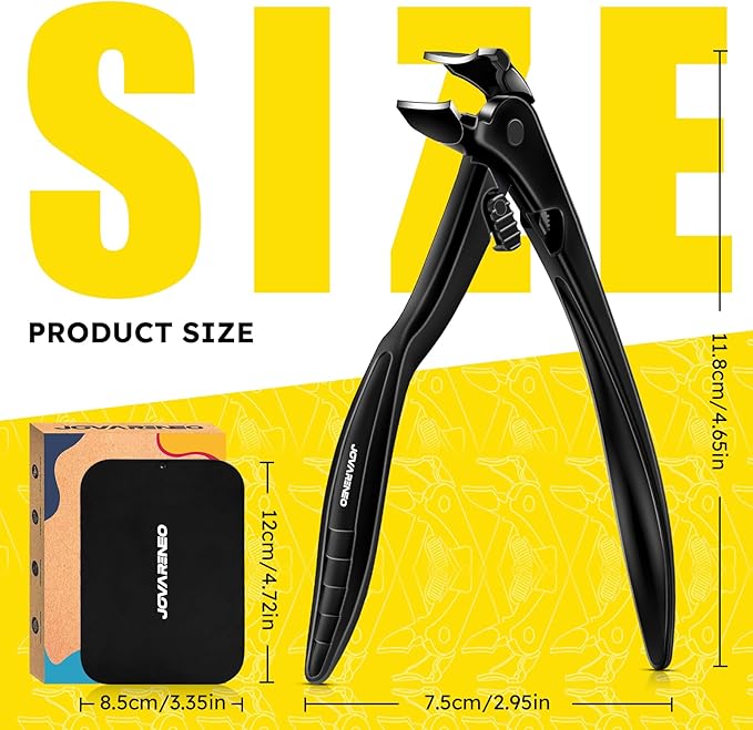 Toenail Clippers for Seniors, Angled Head Large Toe Nail Clippers for Thick Toenails, Wide Jaw Clippers, Heavy Duty Ergonomic Anti-Splash Cutter, Upgraded Long Handled Toenail Clippers