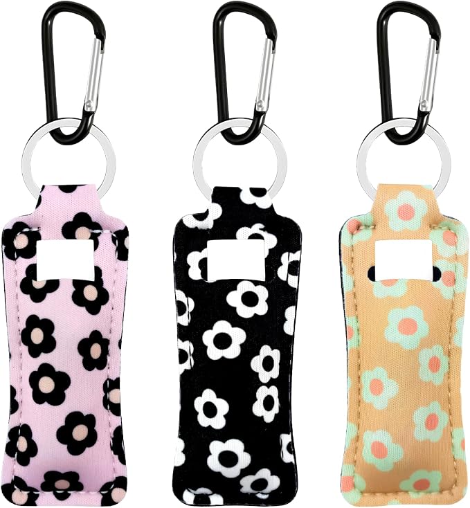 Chapstick Holder Key Chain Lipstick Holder Lip Balm Holder Keychain | Stocking Stuffers Gift, Compatible with Chapstick, Lip Balm and Lipstick, Bag Charm Accessories, Gifts for Women Friend