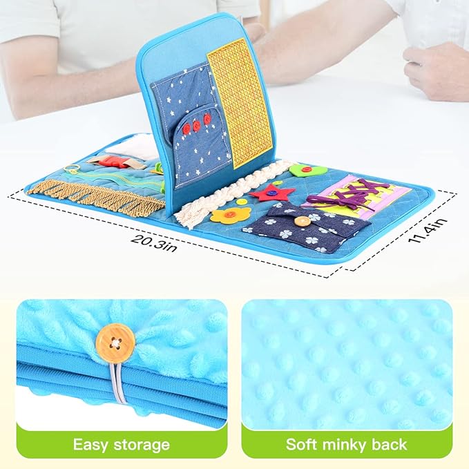 Fidget Blanket for Adults with Dementia, Alzheimers Dementia Activities Products for Elderly and Seniors,Sensory Fidget Toys Gift and Game for Alzheimer’s or Dementia.