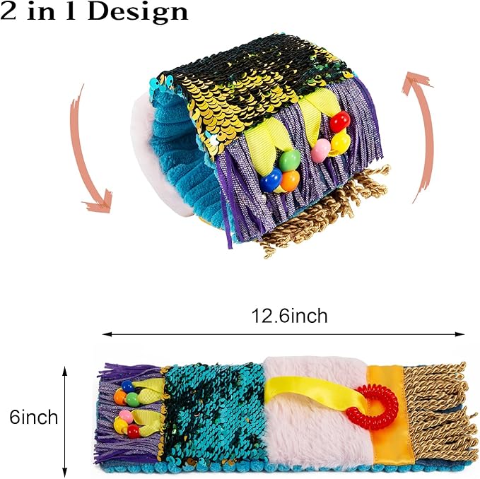 Fidget Blanket for Adults with Dementia,Dementia Products for Elderly,Activity Kits for Dementia Patients,Fidget Wrist Cuff for Seniors, Dementia Activities for Seniors