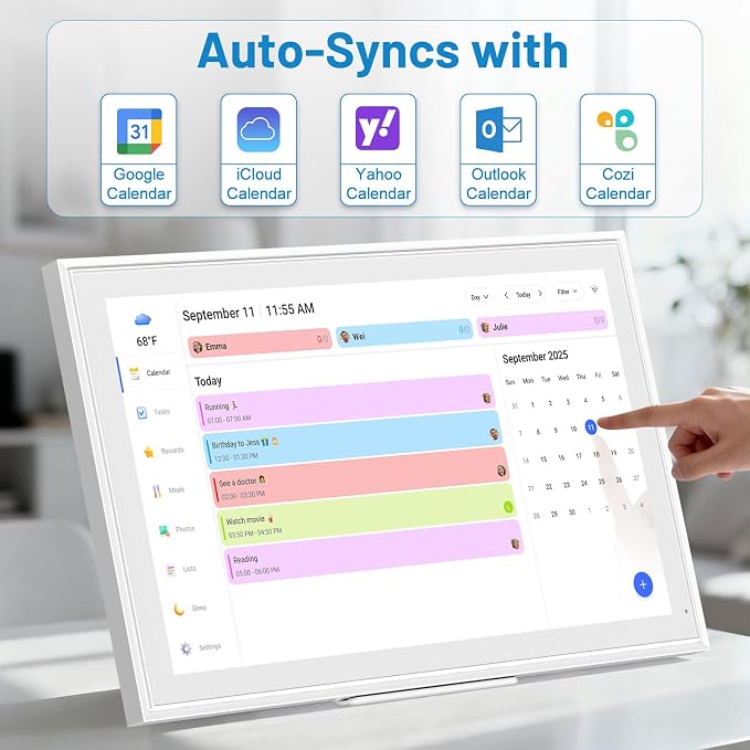 21.5" Smart Wall Calendar 2026 Planner & Chore Chart, Touchscreen