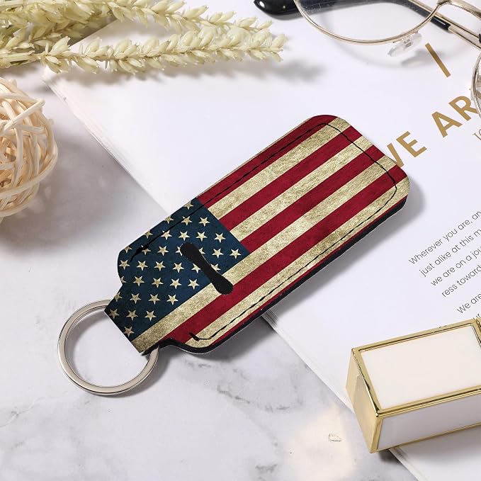 Chapstick Holder Keychain Lip Balm Holder with Clip