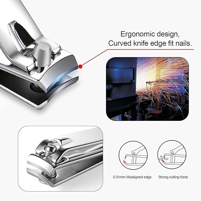 Manicure Set Nail Clipper Set Women Men Travel Manicure Kit Nail Clipper Kit Personal Care Tools with Case Manicure Pedicure Tools Grooming Kit Valentine's Day Gifts for Women Men Teens Family Friends