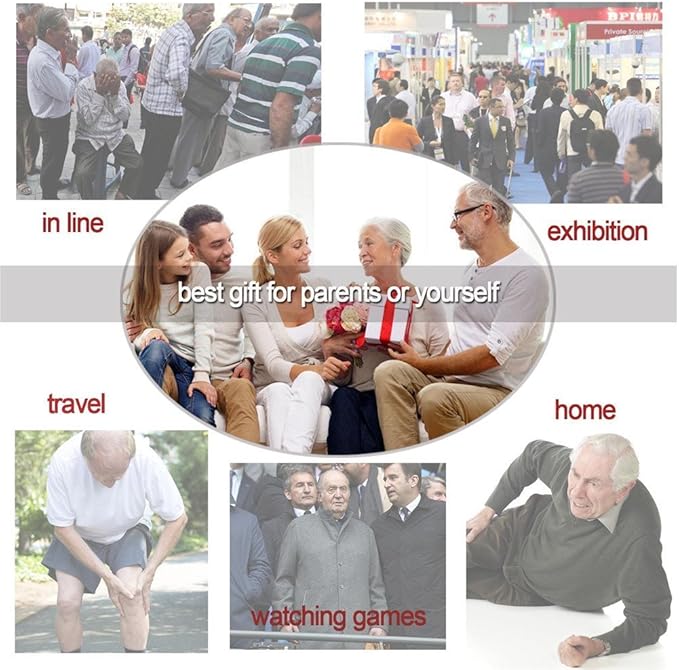 Folding Lightweight Walking Stick Cane with Seat Foldable Golf Chair Cane Stool Portable Combo 400 lbs Capacity Height Adjustable Heavy Duty Seats for Seniors Spectato