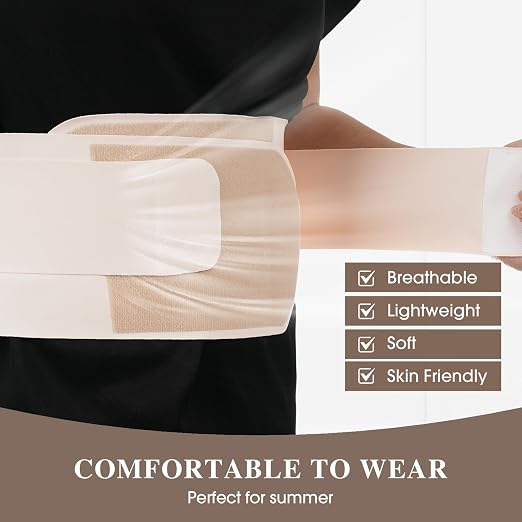 Back Brace for Support Lower Back/Relief Back Pain, Breathable Back Belt for Women & Men, Lightweight Under Clothes Lumbar Support Belt - XL Beige Fit for 165-198 Lbs