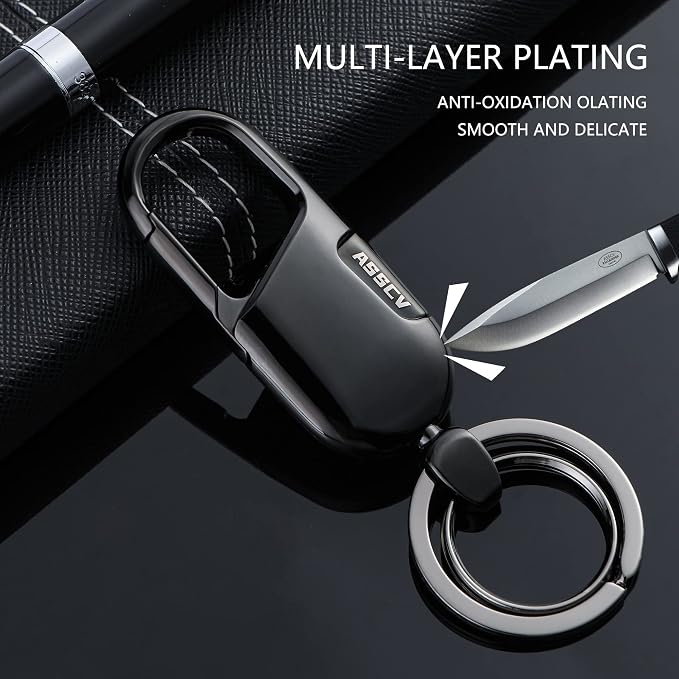 Car Keys Keychain, Heavy Duty Keychains,Car Key Fob Accessory For Men and Women,With Elegant Metal Box