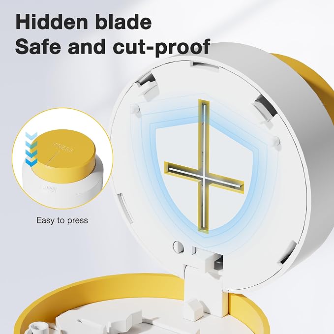Sukuos Pill Cutter, Adjustable 1/4 and 1/2 Splitter for Cutting Multiple Pills, Press-to-Cut Small & Large Tablets with Pill Crusher and Storage Compartment &Sharp Stainless Blade, Orange