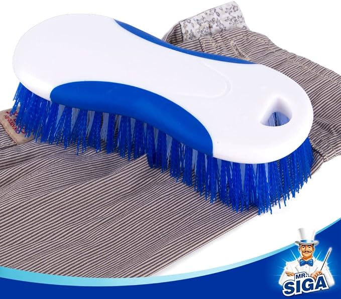 MR.SIGA Multi Purpose Heavy Duty Scrub Brush - Pack of 2 | Strong bristles with effective scrubbing power, ideal for kitchen, bathroom, shower and everyday household cleaning.