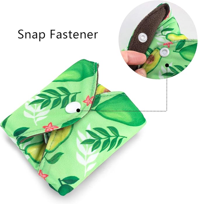 Teamoy Reusable Menstrual Pads, Cloth Sanitary Pad, Panty Liners, Lemon | Washable Pads with Charcoal Absorbency Layers, Soft and Comfortable, 10 Pcs Pad with 1 Wet Bag, 3pcs×7.9"+4pcs×10"+3pcs×11.6"