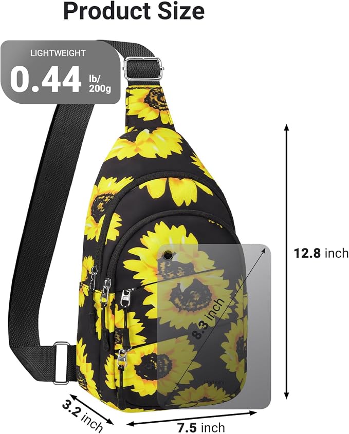 Tuwubi Crossbody Bags for Women, Sling Bag for Men | Small Hiking Backpack Shoulder Bag Lightweight for Outdoors Travel
