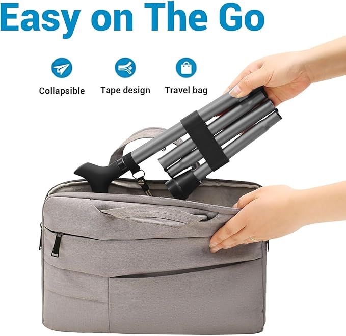 Walking Cane - Collapsible Adjustable Folding Canes for Men & Women, Walking Stick with for Seniors & Adults