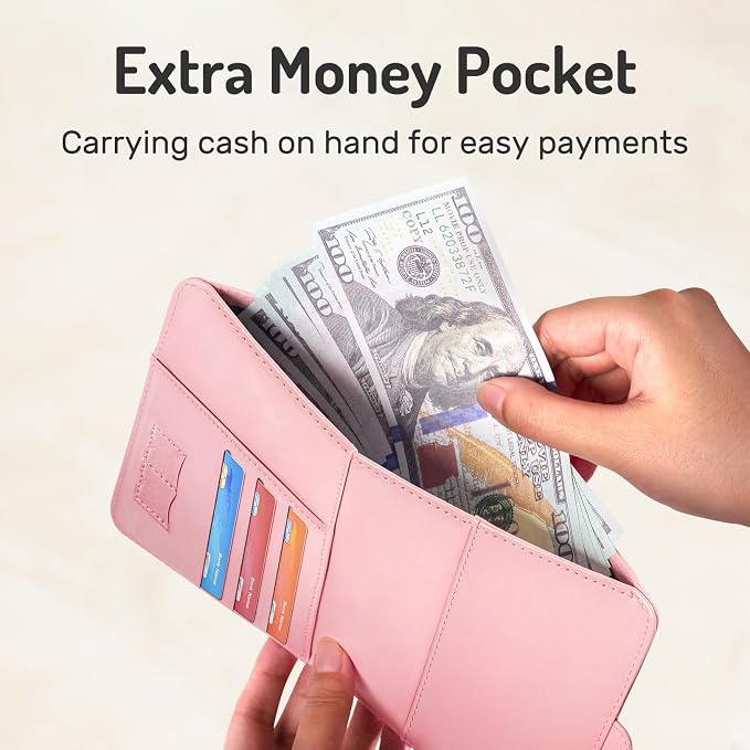 Forvencer Passport Holder Cover with Money Pocket, RFID Passport Wallet | Premium Passport Cover, Cute Passport Book Card Case, Waterproof Travel Accessories for Women, Light Blue