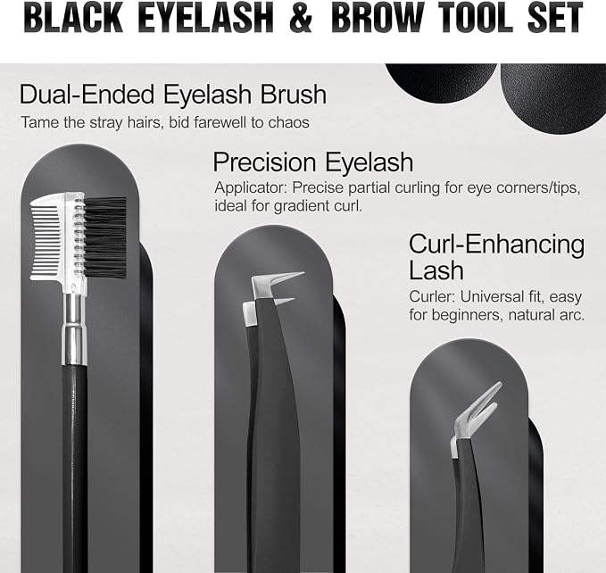 Eyebrow Kit for Men, 17 in 1 Tweezers for Women Facial Hair, Hair Scissors with comb, Eyebrow Trimmer, Brow Brushes, Hair Tools Travel Bag, Professional Grooming Tweezer for Men