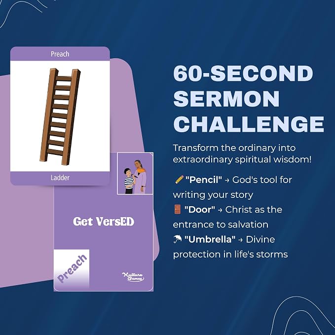 Kulture Games Get VersED | The Christian Trivia & Bible Challenge Game | Preach, List, Recite | Fun for Families, Teens, Friends & Church Groups | Christian Gift