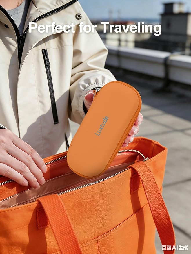 Luxtude Double Glasses Case Hard Shell, Double Eyeglass Case Dual Sunglasses Cases, Travel Sunglasses Organizer for Women Men