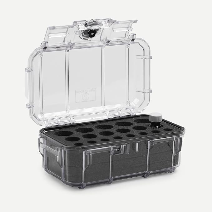 Evergreen EMT EMS Lockable Narcotics and Medication Storage Boxes / IP67 Waterproof/Airtight Dustproof for Ambulance, Emergency Services, Home Storage, Refrigerator Safe (Narcotics Foam + Clear)