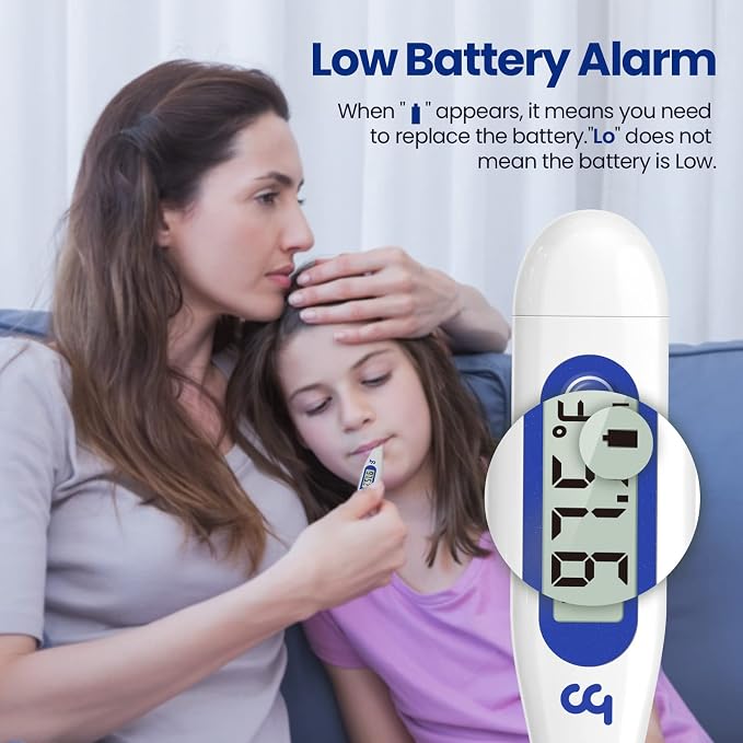 Femometer Digital Thermometer for Adults and Kids, Klein Blue | Fever Alert, Memory Recall, C/F Switchable, for Oral, Rectal or Under Arm Use
