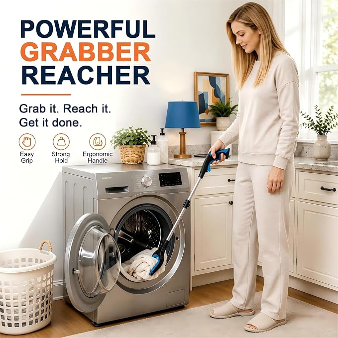 36" Grabber Reacher Tool, LEGENDONE Foldable Reacher Grabbers Pickup Tool for Senior, Post-Surgery Heavy Duty Upper Gripper, Wide Claw Trash Picker, Strong Grip| Powerful Magnet| 360° Rotating Head