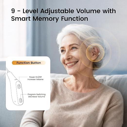 FacePro OTC Hearing Aids with Bluetooth for Seniors and Adults | Rechargeable Hearing Aids with App Control, Noise Reduction and 25H Battery for Daily Conversations and Calls