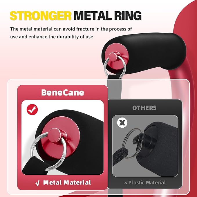 BeneCane Walking Cane Adjustable Cane with Offset Soft Cushioned Handle for Men & Women Lightweight Comfortable Extra Stability Base Mobility Aid for Men Women and Seniors