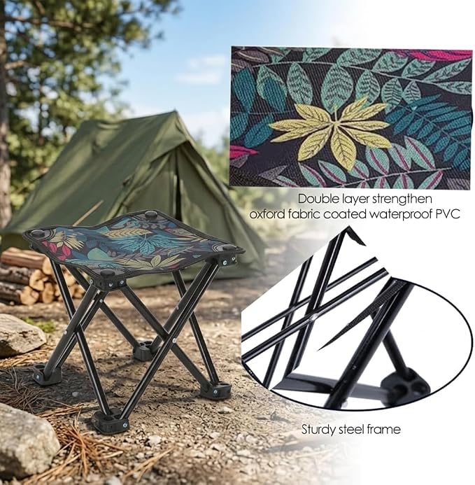 Foldable Walking Cane with Seat, Lightweight Portable Walking Stick Chair, 250LBS Load Bearing Travel Stool for Adults, for Hiking Camping Walking