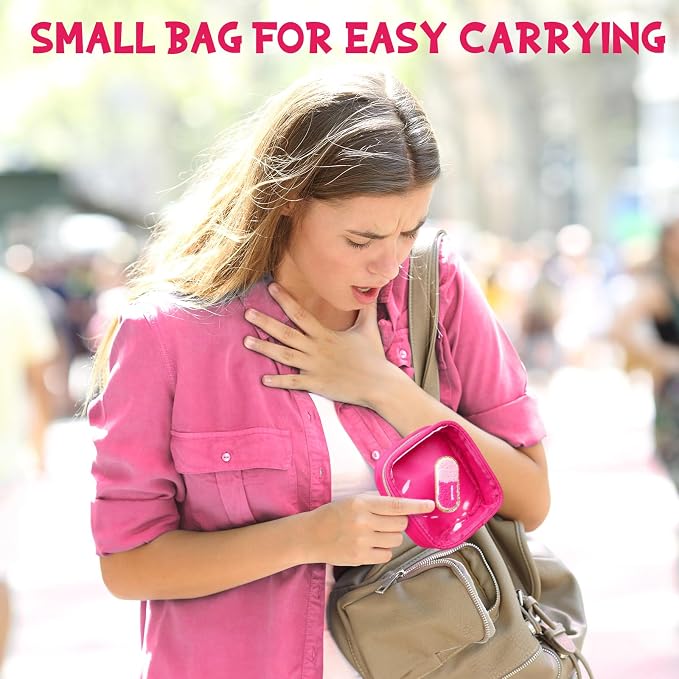 Hillban 2 Pcs Medicine Bag Chenille Letter Patch Meds Bags Travel Cases Preppy Clear Nylon Portable Makeup Bags Zipper Cosmetic Toiletry Storage for Women PVC Transparent Mini First Aid Bag(Stylish)