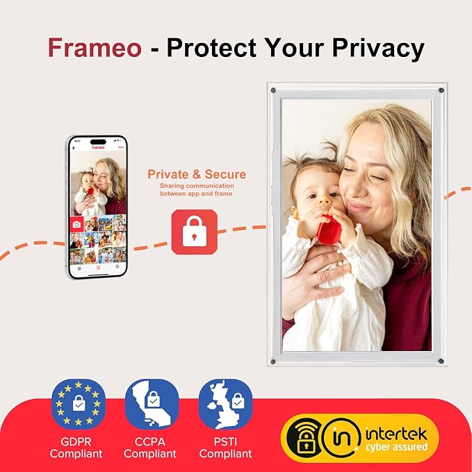 Frameo 10.1 Inch WiFi Digital Picture Frame with IPS Touch Screen HD Display, 32GB WiFi Smart Photo Frame, Share Moments Instantly via Frameo App from Anywhere, Gifts for Parents and Grandparents