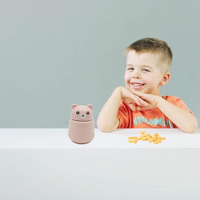 CoaGu Bear Pill Crusher & Splitter Kit - BPA-Free Combo for Pills/Tablets, FDA-Compliant Fine Powder, Nursing Home & Travel