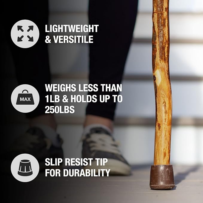 Brazos Wooden Walking Canes for Men and Women, Stable Walking Sticks for Seniors, Made in The USA