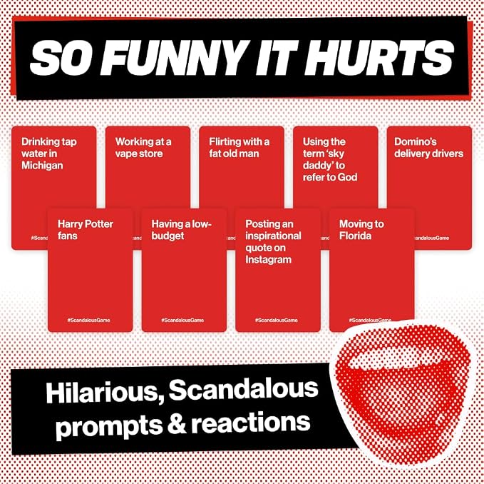 OFF TOPIC Scandalous Card Game for Adults - The Always Up-to-Date Adult Party Game - Hilarious Adult Game with Content Updated Weekly for Never-Ending Laughs