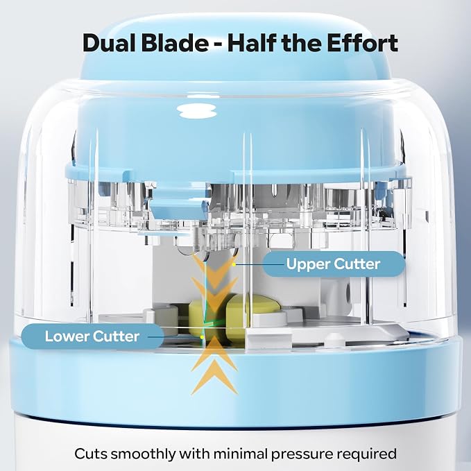 Pill Cutter 1/4 – Adjustable Cutter for Tiny to Large Tablets, Dual Blade Design for Accurate Quarter Cutting, Built-in Box, Senior-Friendly, Travel Use