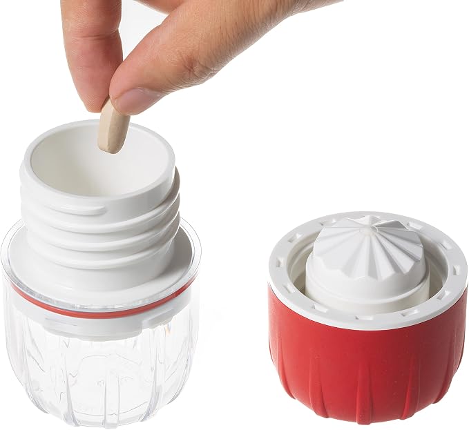 MAXGRIND Pill Crusher and Pill Grinder, Pill Crusher for Small or Large Pills and Vitamins to Fine Powder, Pill Pulverizer Grinder, Medicine Grinder with Medicine Cup, Pill Storage (Red)