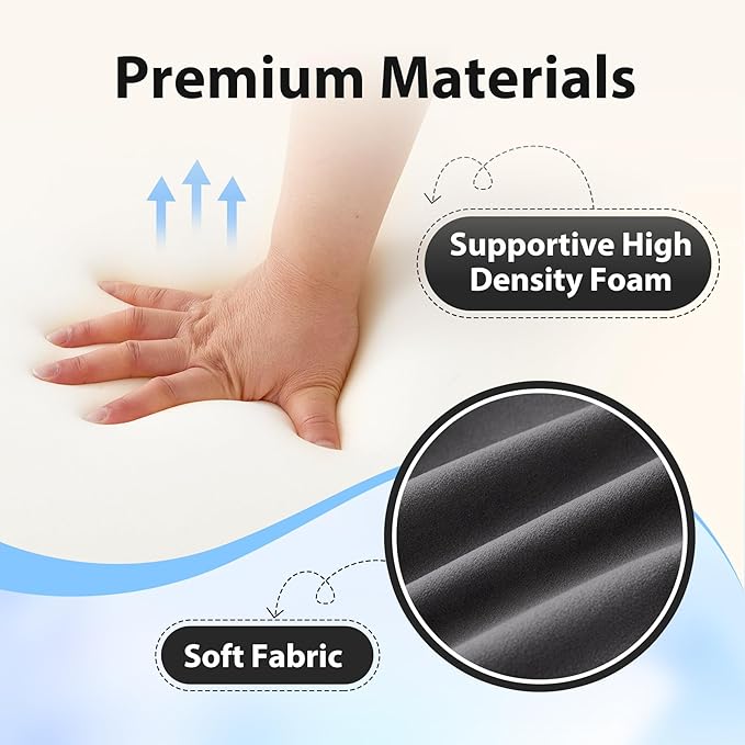 Reading Pillow for Sitting in Bed Adult, Back Pillow for Bed Sitting up, Backrest Pillow with Arms, Back Support Pillows for Gaming Lounging Watching TV, Medium 19" Grey