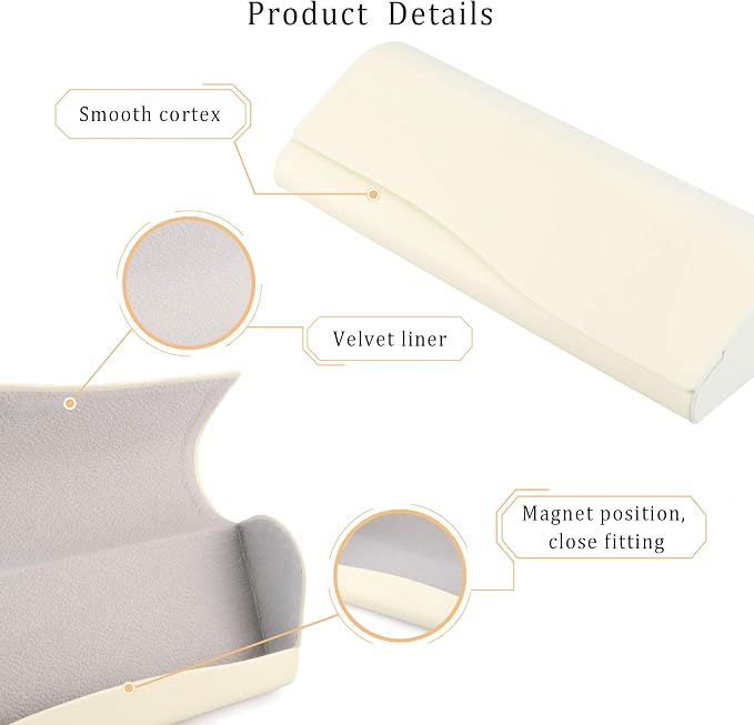 LifeArt Eyeglass Case Hard Shell, Portable Sunglass Case, Fashionable PU Leather Eyeglass Case, Lightweight