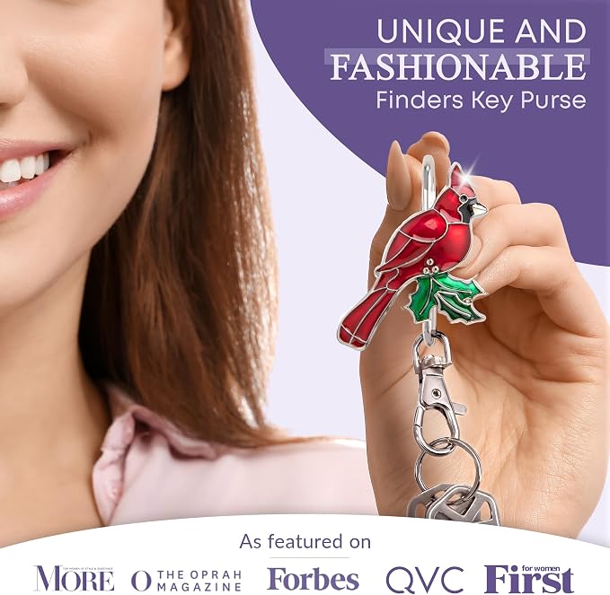 Women’s Bag Charm Key Finder, Car Keychain Hook, Cute Purse Organizer & Tote Bag Accessories, Gifts for Mom - Original