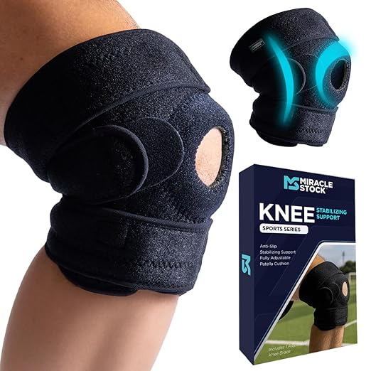 Knee Stabilizer for Men Women Advanced Support for Patellar Tendonitis Joint Injuries and Meniscus Wear for Meniscus Tears, Arthritis, ACL, Medium Support Level